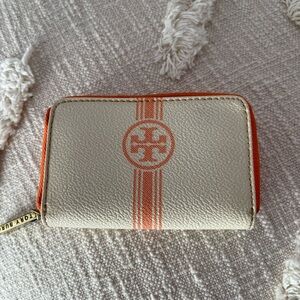 Tory Burch Beige and Orange Wallet